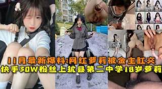 中学18岁萝莉11月最新爆料网红萝莉被金主肛交内射