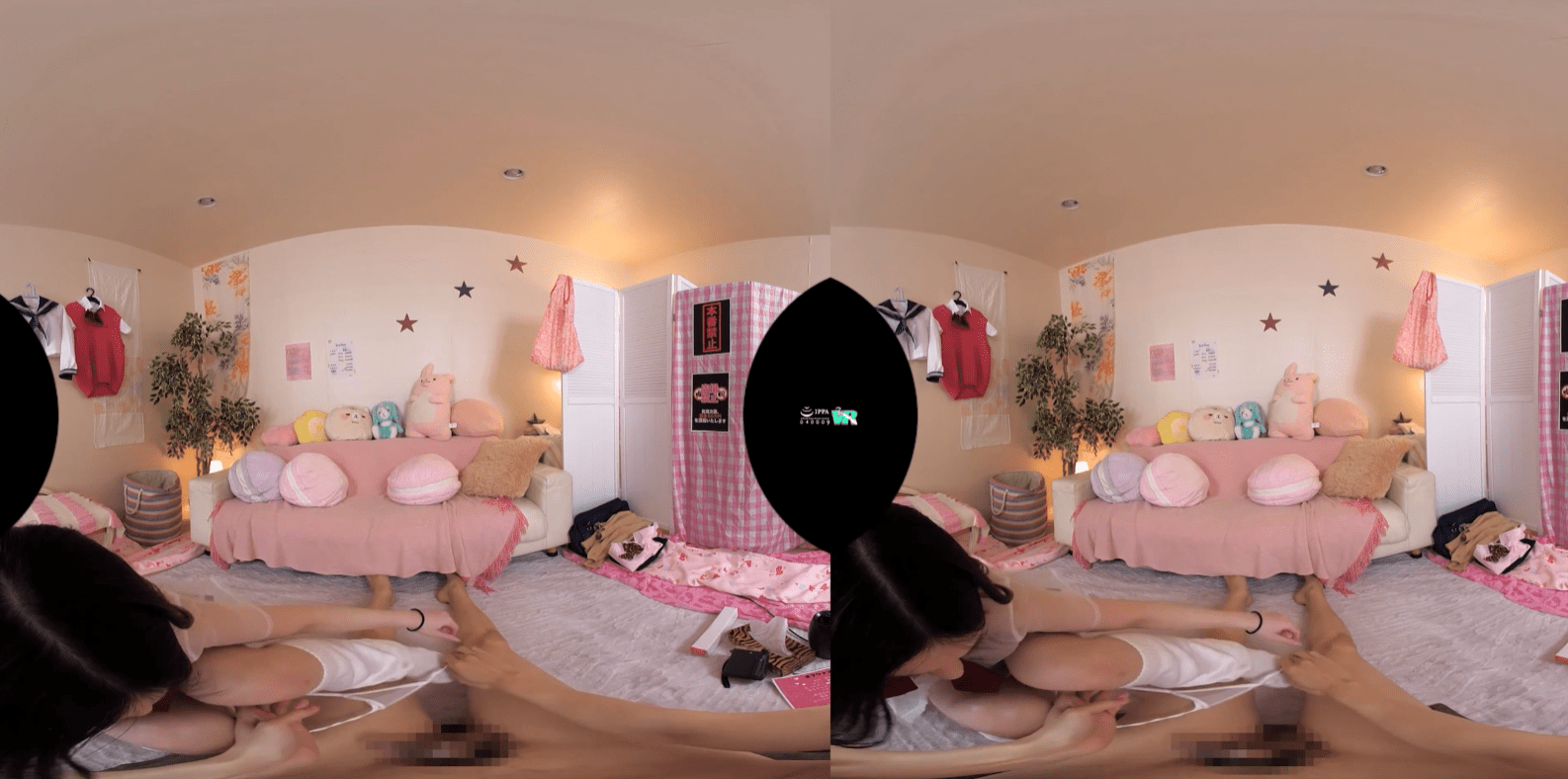 408KIWVR-375 【VR】【お触り禁止！本番禁止！】スタイル抜群【白GAL美巨乳ピンク乳首女子校-cd3